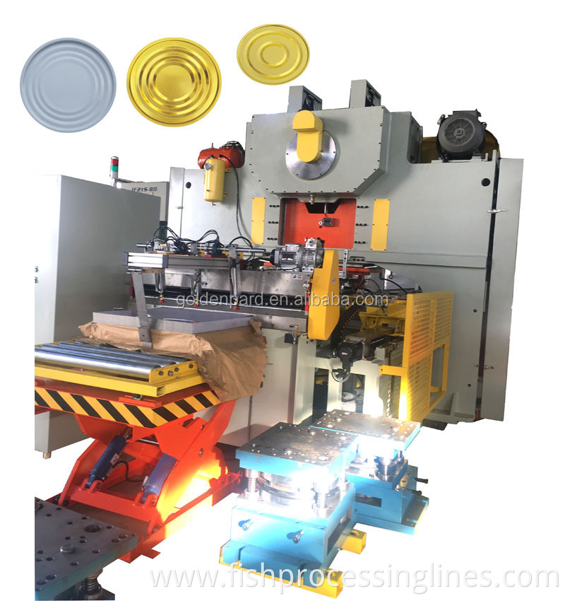 Metal cap bottom lid making production line for paint tin can metal paint bucket